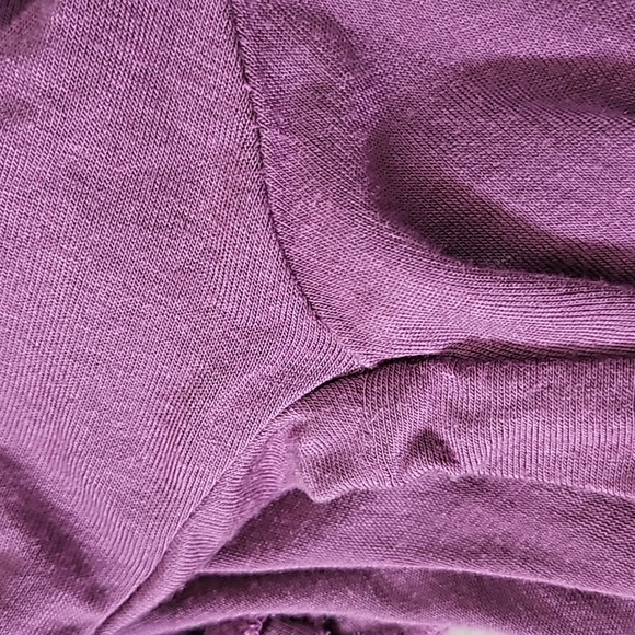 Apt. 9 Purple Short Sleeve Tee with Black and Glitter Silver Design - Picture 11 of 15